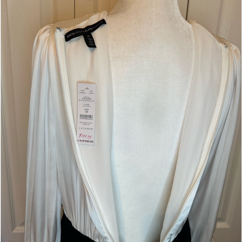 White House Black Market Body Perfecting Mixed-Media Sheath Dress (10) - Picture 11 of 12